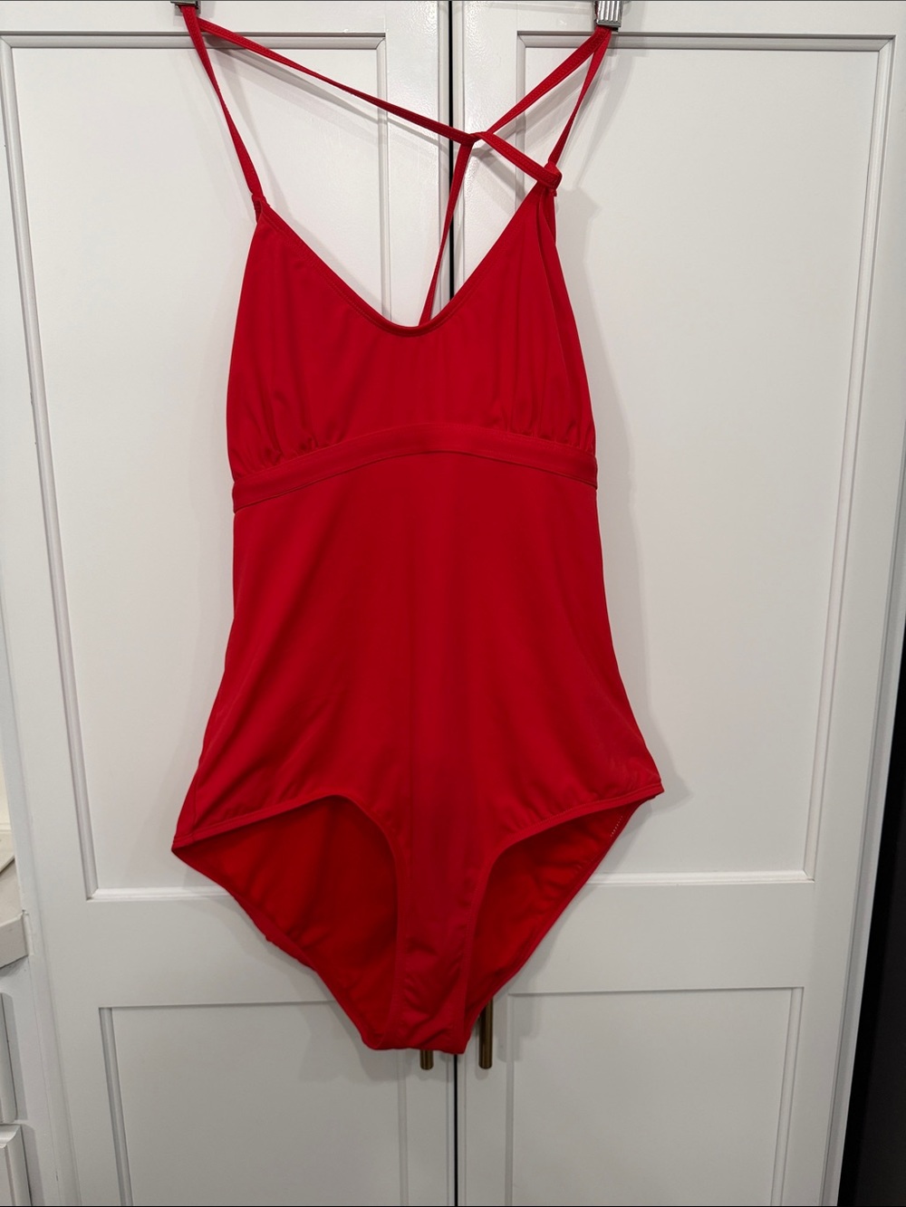 Athleta Red Wm One-Piece Swimsuit with Crisscross Straps